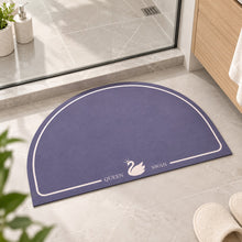 Semi Circle Absorbent Anti Slip Rubber Quick Dry Bath Mat (EGM060)