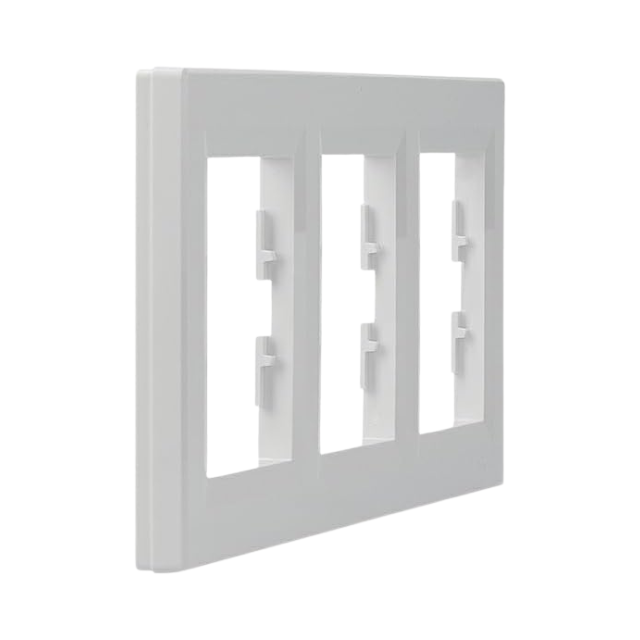 White 3-Gang Horizontal Frame – Schneider Electric Asfora EPH5800321D for Sockets and Switches