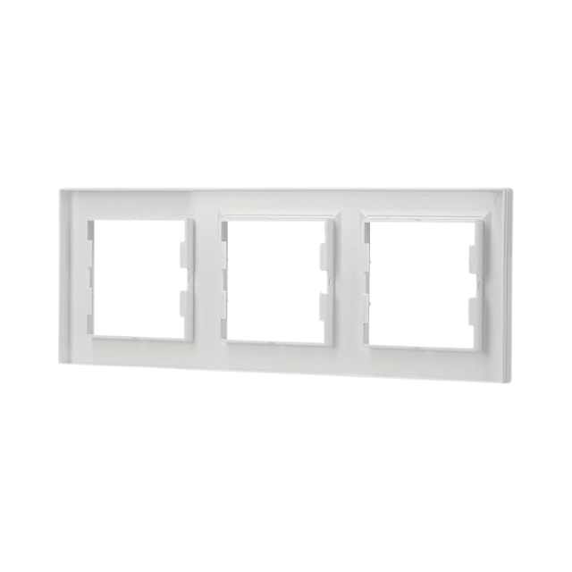 White 3-Gang Horizontal Frame – Schneider Electric Asfora EPH5800321D for Sockets and Switches