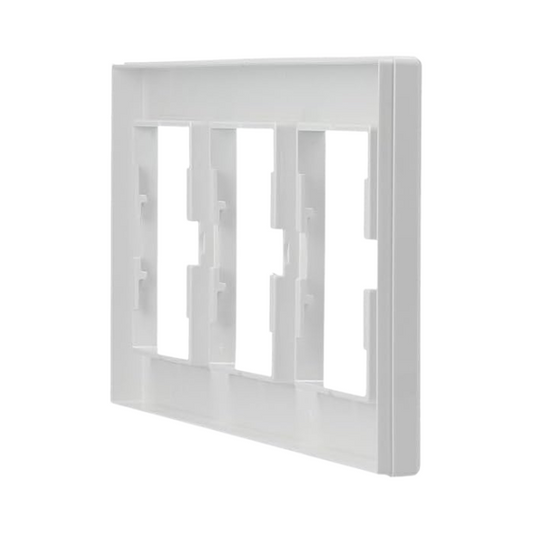 White 3-Gang Horizontal Frame – Schneider Electric Asfora EPH5800321D for Sockets and Switches