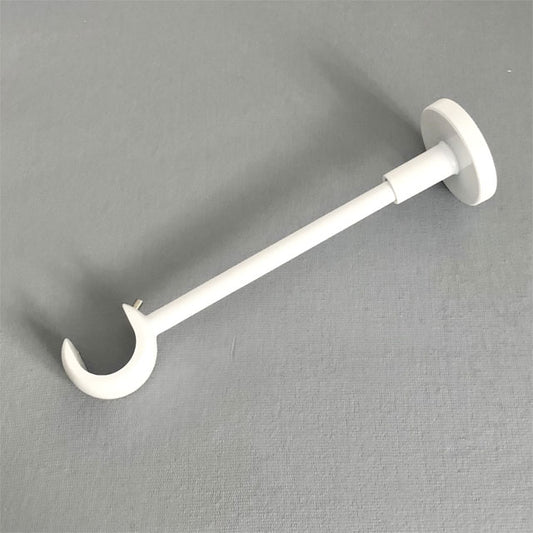 White Forged Cornice Bracket for OST Wall – 25mm Single Row Curtain Pole Support
