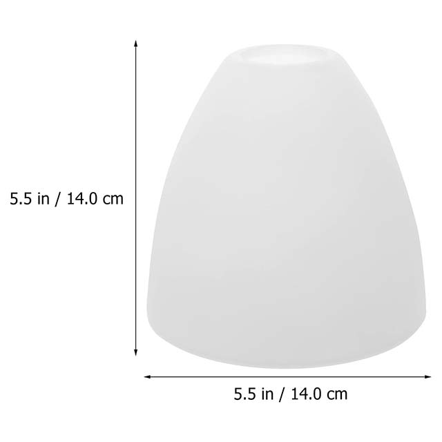 White Frosted Glass Bell-Shaped Light Shade Replacement – E27 Chandelier Cover Fixture
