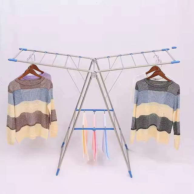 Wholesale Balcony Folding Hanger - Multifunctional Airfoil Clothes & Shoes Drying Rack, Metal & Plastic