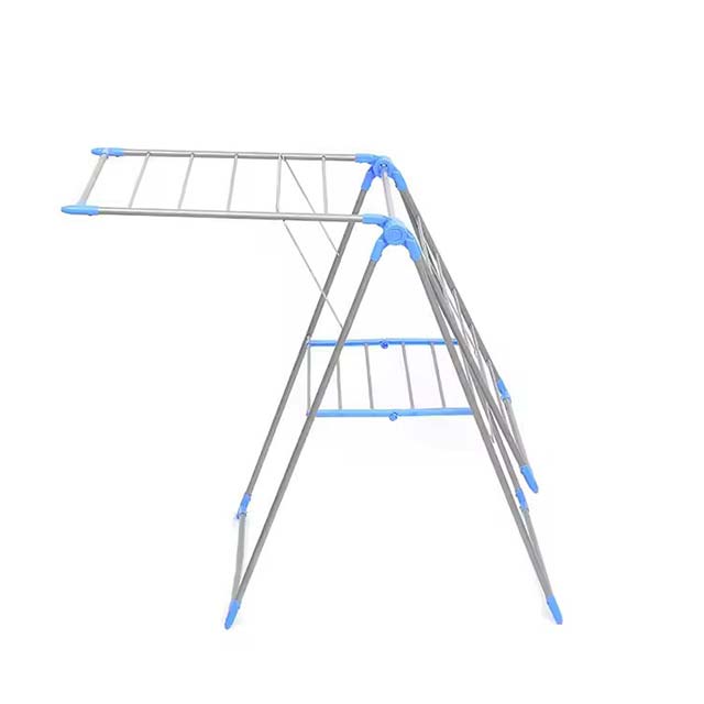 Wholesale Balcony Folding Hanger - Multifunctional Airfoil Clothes & Shoes Drying Rack, Metal & Plastic