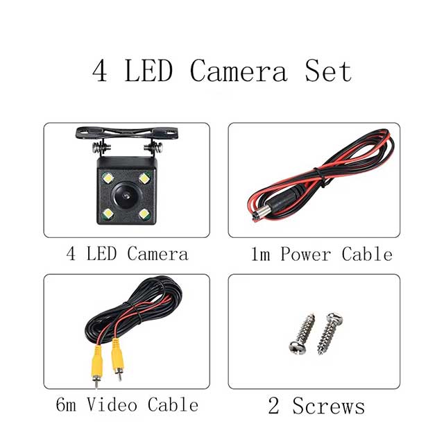 Wide Angle HD Car Rearview Backup Camera – 12 LED Night Vision Reverse Parking Video Camera for Vehicles