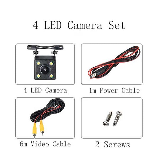 Wide Angle HD Car Rearview Backup Camera – 12 LED Night Vision Reverse Parking Video Camera for Vehicles