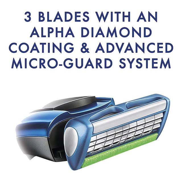 Wilkinson Sword Protector 3 Razor Blades for Men – 8 Pack Premium Shaving Blades