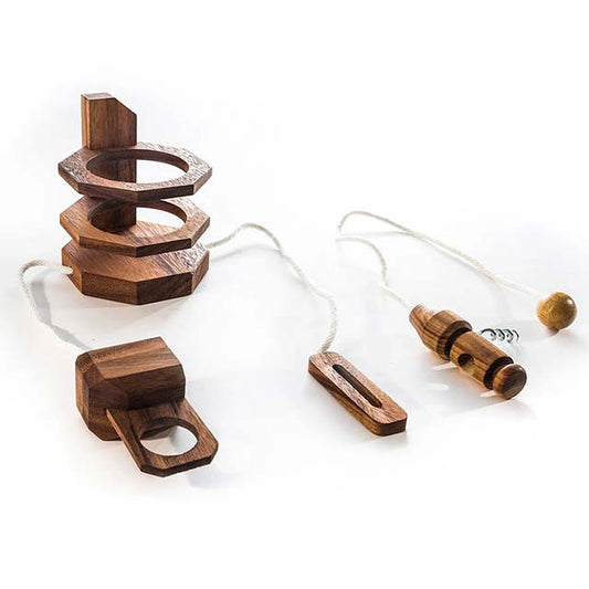 Wine Stopper Lock – Tricky Lock Puzzle &amp; Escape Room Party Game | Secret Opening Wine Puzzle Brain Teaser, Perfect Gift for Father's Day &amp; Him