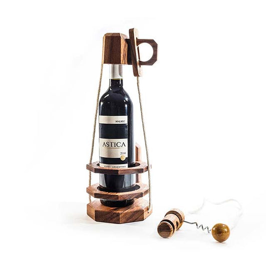 Wine Stopper Lock – Tricky Lock Puzzle &amp; Escape Room Party Game | Secret Opening Wine Puzzle Brain Teaser, Perfect Gift for Father's Day &amp; Him