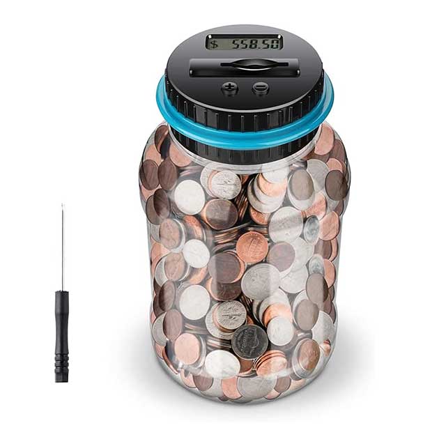 Winnsty Digital Counting Money Jar