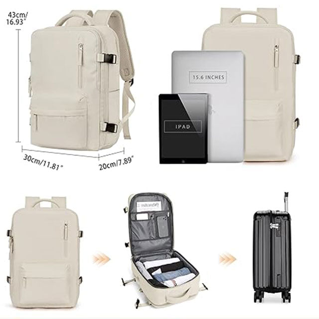 Winspansy Large Travel Backpack for Women & Men – Carry-On Flight Approved, Personal Item Size, Work Backpack with Shoe Compartment
