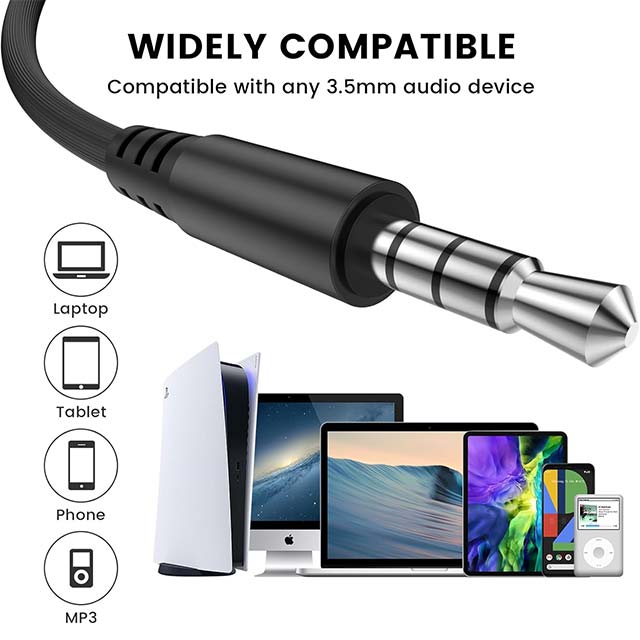 Wired Headphones with Microphone- Noise Cancelling In-Ear Earphones HiFi Stereo Powerful Bass Crystal Clear Audio 3.5mm Earbuds