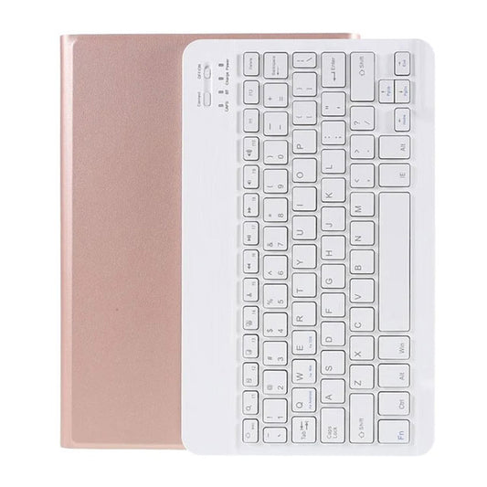 Wireless Bluetooth Keyboard &amp; Leather Stand Cover for Honor Pad 6, Huawei MediaPad T3/C3 10.1, and Enjoy Tablet 2 – Rose Gold