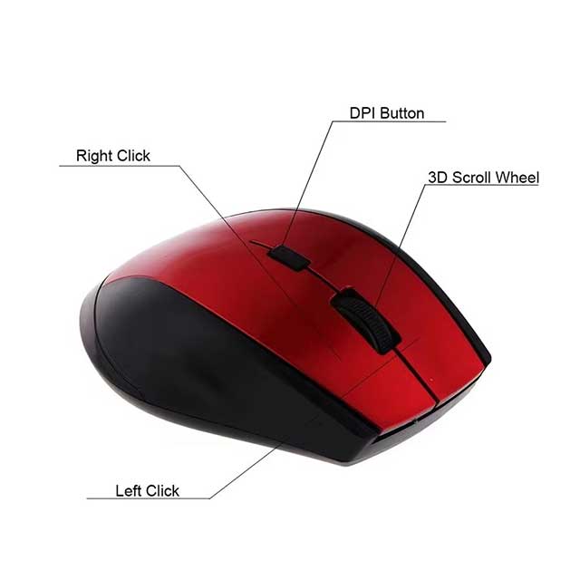 2.4GHz Wireless Gaming Mouse – USB Receiver Mouse for PC, Laptop & Computer | Ergonomic Gamer Mice Accessory