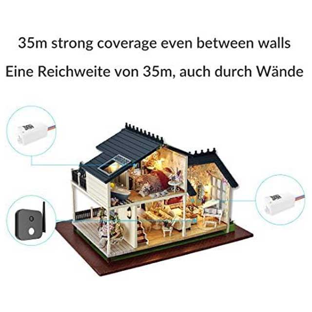 WisQo Smart Lighting, 2 Receiver Kit – Compatible with Alexa and Google Home Hub Required