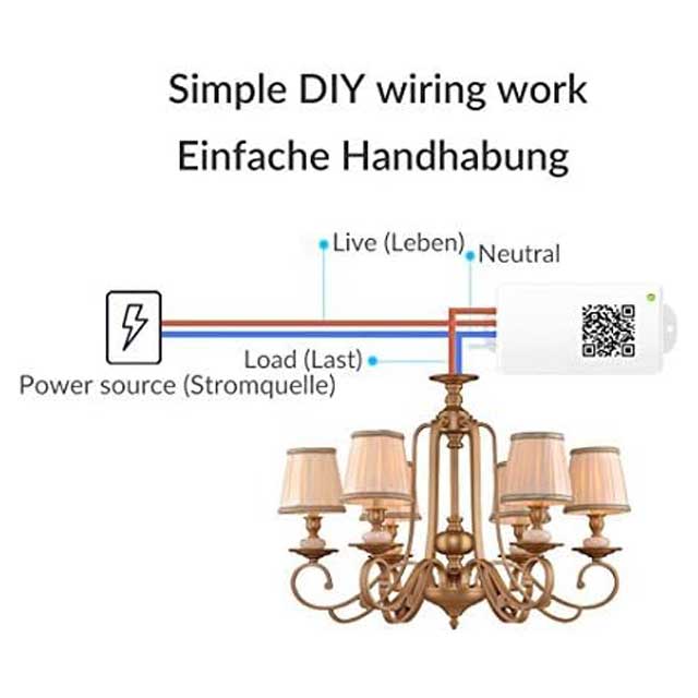 WisQo Smart Lighting, 2 Receiver Kit – Compatible with Alexa and Google Home Hub Required