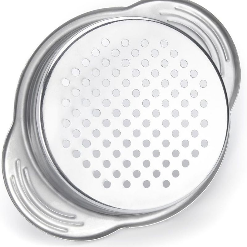 WishDirect Stainless Steel Tuna Can Strainer – Food-Grade Canning Colander & Press – Fits Standard and Wide-Necked Canned Tuna, Beans, and Vegetables – Mess-Free Oil & Brine Remover – Dishwasher Safe