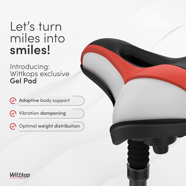 Wittkop Oversized Comfort Bike Seat for Peloton, Spin, &amp; Road Bikes – Wide Ergonomic Saddle Replacement for Men &amp; Women