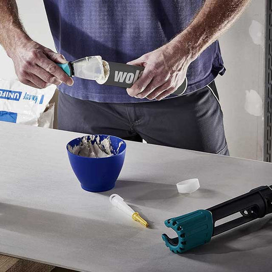 Wolfcraft 4044000 – 310ml Empty Cartridges for Premixed Plaster, 3-Pack for Professional Plastering Applications