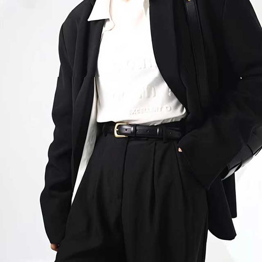 Women’s Fashion Black Belt – Simple Decorative Waist Belt for Jeans | 1PC Daily Wear Accessory