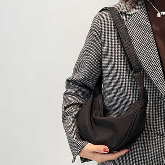 Women's Large Capacity Nylon Crossbody Bag – Adjustable Strap Casual Shoulder Bag for Work, Teachers & Daily Use