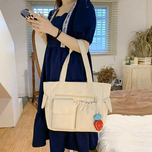 Women's Nylon Shoulder Bag – Preppy Style Messenger Handbag for Students & Travel | Lightweight Crossbody Tote Purse