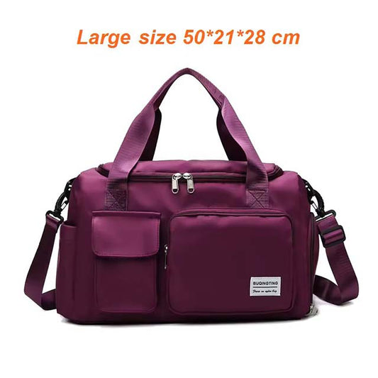 Women's Travel Handbags & Gym Shoulder Bags - Waterproof Oxford Fitness, Camping, Trekking & Hiking Crossbody Bag