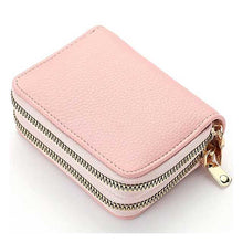 Women’s Zipper Wallet – Short Style Lychee Pattern Purse with Multi Card Slots, Coin Pocket & Solid Color Design