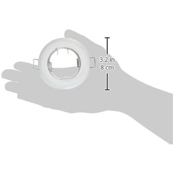 Wonderlamp Ceiling Dock Kit – Pack of 2 White GU5.3 Lamp Holders with Decorative Porthole Design (7.8 x 2.7 cm)