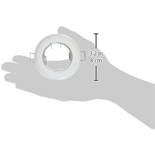 Wonderlamp Ceiling Dock Kit – Pack of 2 White GU5.3 Lamp Holders with Decorative Porthole Design (7.8 x 2.7 cm)