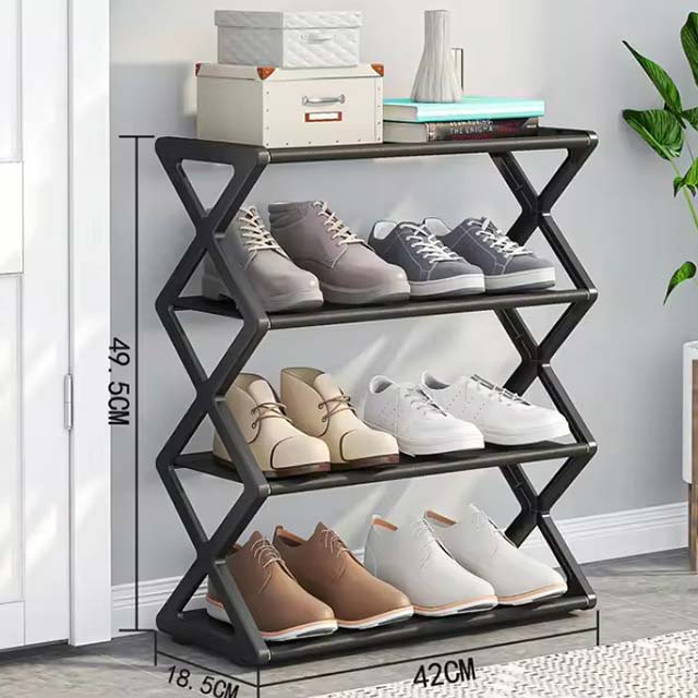 X-Shaped Shoe Rack - Multi-Functional Dust-Proof Shoe Cabinet, Easy Assembly for Simple Home Organization