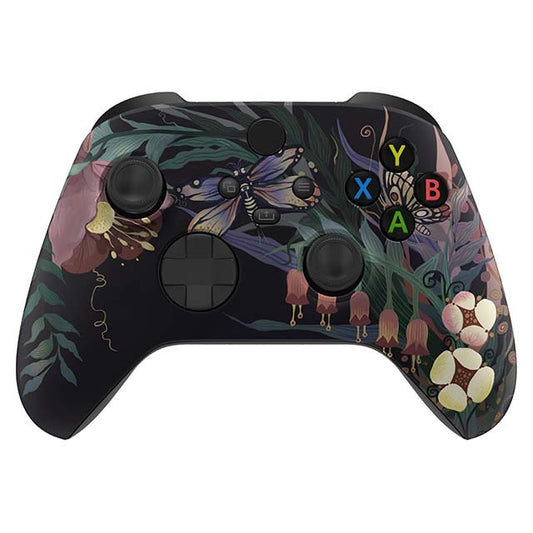 Xbox Series X/S Replacement Controller Shell – Mysterious Garden Custom Front Housing Cover for Xbox Core Wireless (Control Not Included)