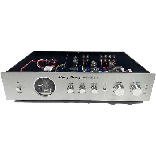 XiangSheng 728A Tube Pre-Amplifier – Japanese Shigeru WADA Electrical Circuit Preamp Upgrade (XS-728A-Pream-Black-Upgraded)
