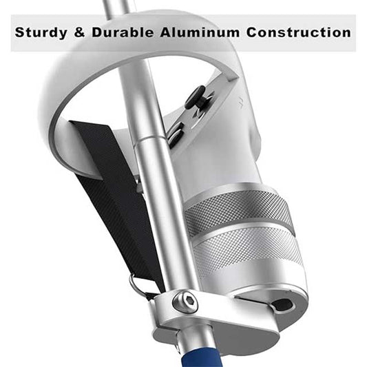 YEZRO Adjustable Weighted VR Golf Club Handle – Aluminum Attachment for Meta Quest Pro & Oculus Quest 2 with Movable Controller Cup, Rotate Lock Adapter & 24” Length