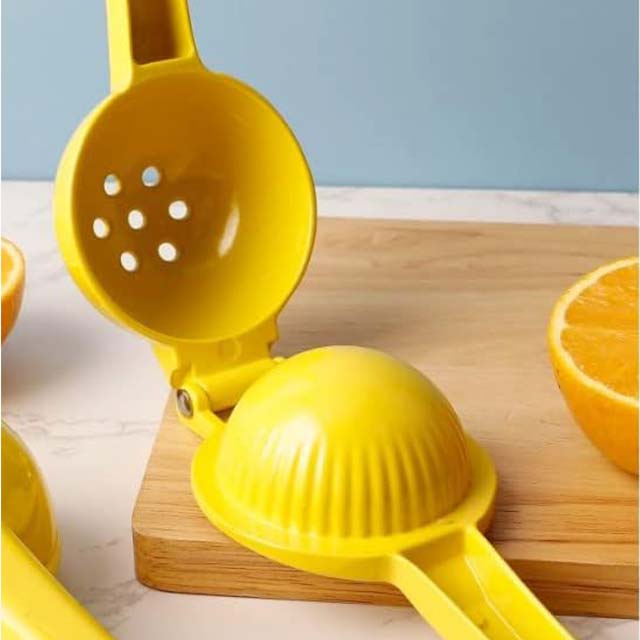 Hand Press Lemon Squeezer – Metal Manual Citrus Juicer for Lemons & Limes, Dishwasher Safe