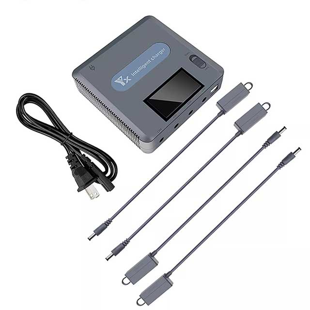 YX Digital Display 4-Way Battery Charger &amp; Manager for Mavic 3 – High-Speed Charger for DJI Mavic 3 Batteries (1X)