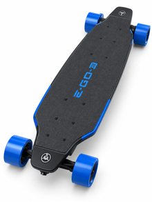 Yuneec E-GO2 Electric Longboard – Royal Wave Blue Electric Skateboard with Remote Control & Long-Range Ride