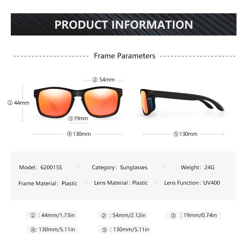 Monture de lunettes polarisées carrée classique pour hommes (620015S) 