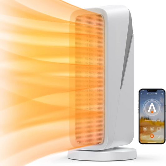 ZOESURE 1500W WiFi Ceramic Space Heater With 3Mods – Portable Electric Room Heater with 80° Oscillation, Timer, Safety Features & 2Sec Fast Heating