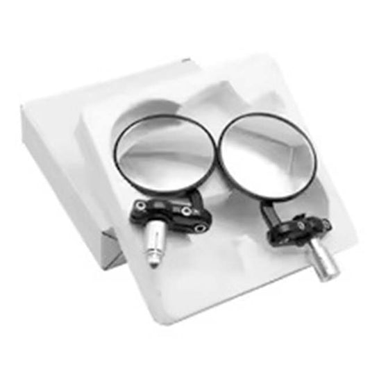 Rétroviseur universel ZSDTRP 18 mm pour moto - Rétroviseurs latéraux d'extrémité de guidon en aluminium noir - Accessoires moto