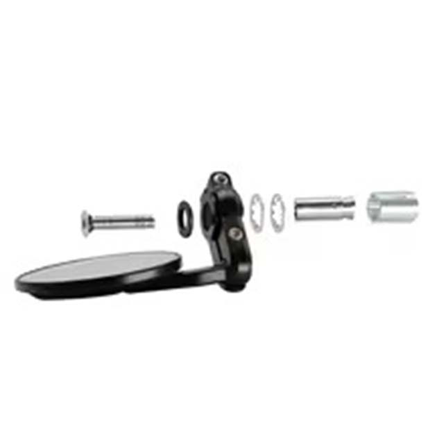 ZSDTRP 18mm Universal Motorcycle Mirror - Aluminum Black Handle Bar End Rearview Side Mirrors - Motor Accessories