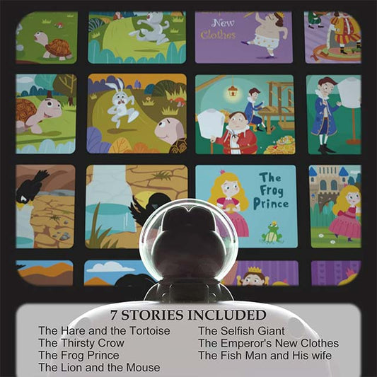 ZZZMOON Kids Story Projector – Interactive Bedtime Night Light &amp; Storytelling Device