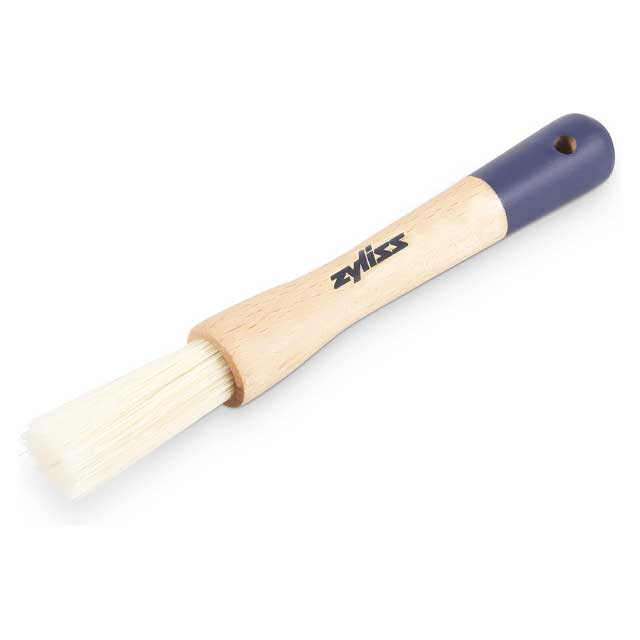 Zyliss Wooden Pastry Brush 18cm/7in – 100% Super-Soft Natural Boar Bristles for Glazing, Icing, Marinade &amp; Basting