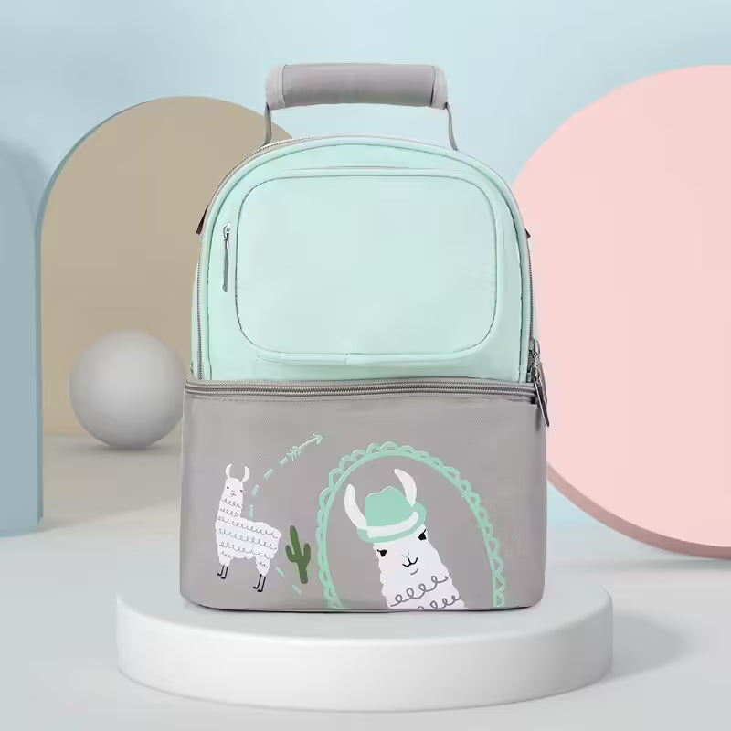 Sac isotherme double couche pour tire-lait et aliments pour bébé : Sac à dos isotherme de maternité avec conservation optimale des biberons (EGB243) 