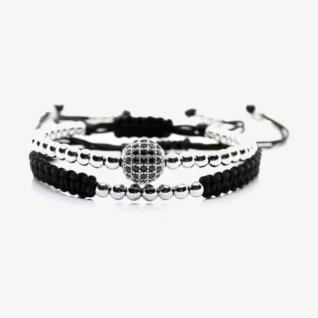 Adjustable Shamballa Bracelet Set (EGBT275)