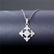Collier unisexe avec pendentif fleur amulette (EGN203)