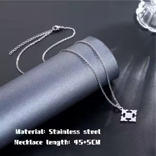 Collier unisexe avec pendentif fleur amulette (EGN203)