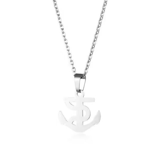 Collier unisexe avec pendentif ancre (EGN165)