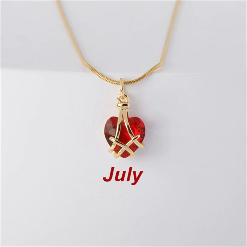 Barbie Diamond Castle Heart Necklace (EGN111)