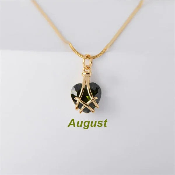 Barbie Diamond Castle Heart Necklace (EGN111)